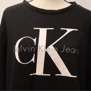 CALVIN KLIEN JEANS Crew Wide Neck Pullover